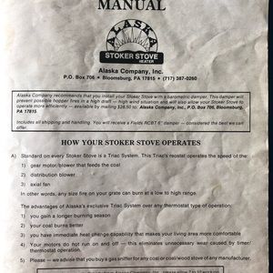 Alaska coil stove/ hot water hook up